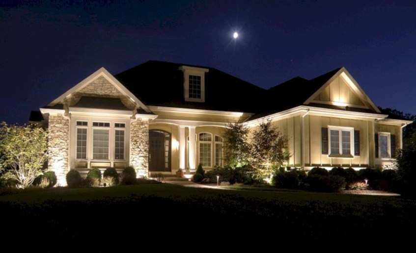 front-yard-exterior-design-with-beautiful-garden-lights-41