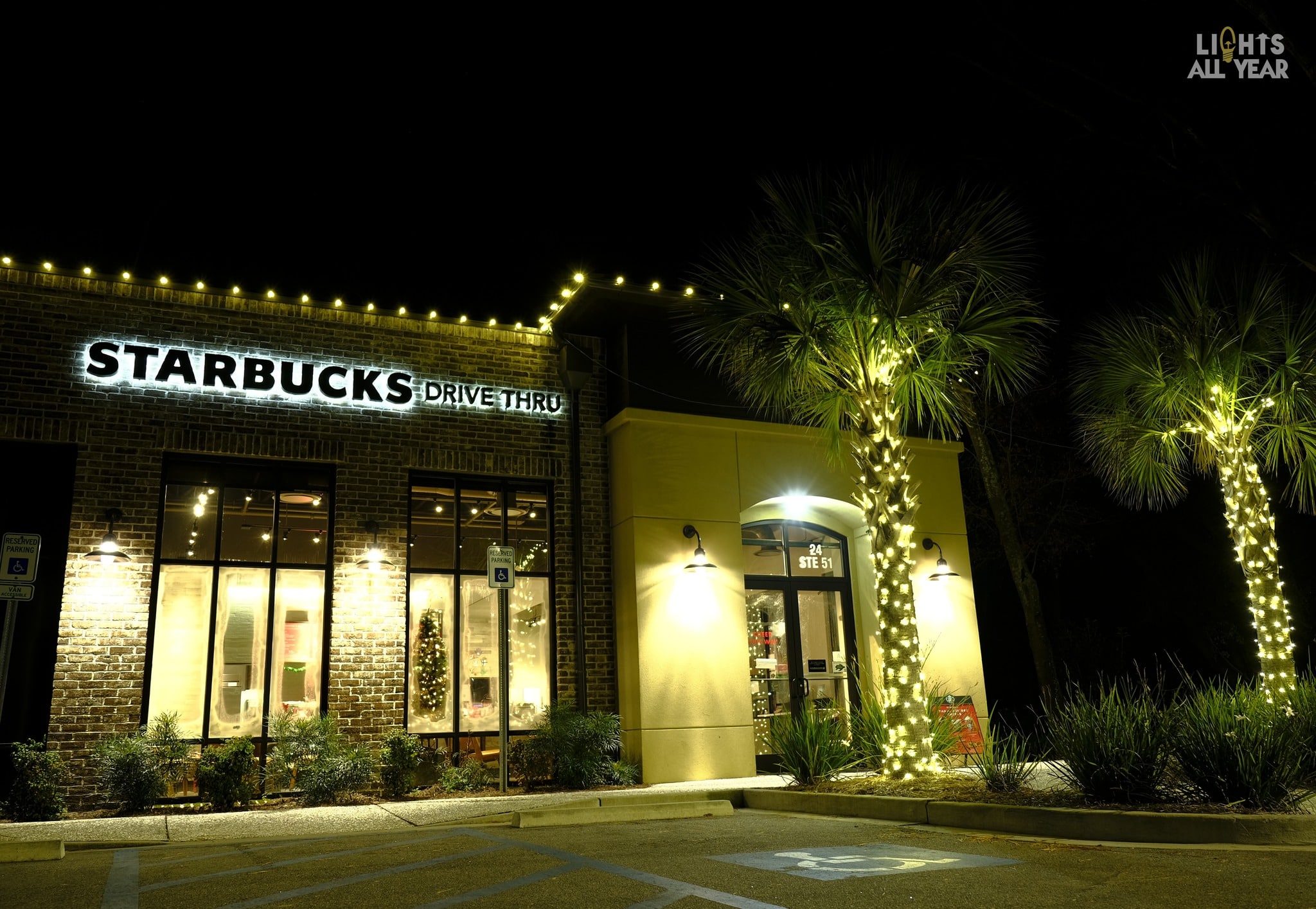 starbucks drive thru commercial lighting